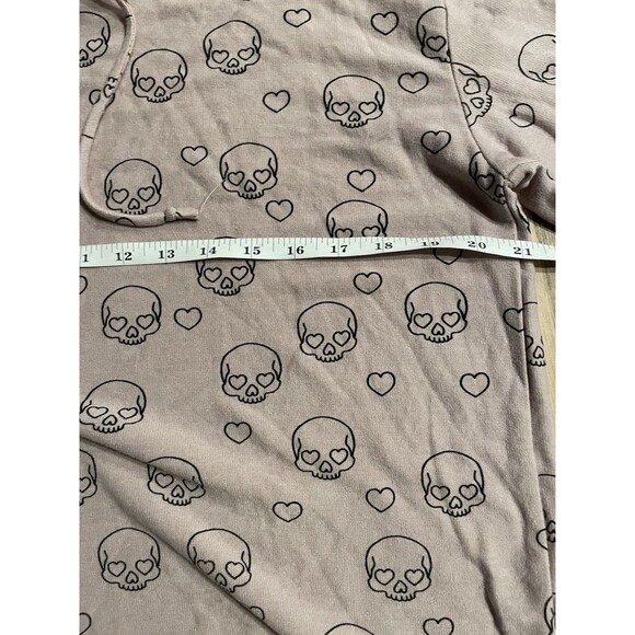 Chaser Skull Graphic Cropped Hoodie - Women's Size Large - Picture 7 of 9